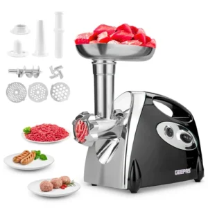 Electric Meat Grinder Mincer Sausage Maker Kitchen Mincing Machine Geepas Black