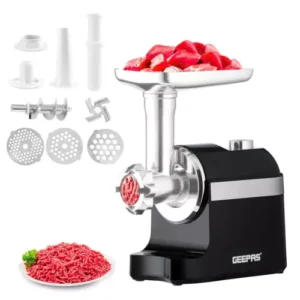 GEEPAS Meat Grinder Sausage Maker Electric Filler Meat Mincer Kibbe 1800W