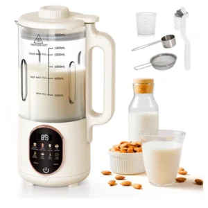 Automatic Nut Milk Maker 50oz Soybean Milk Machine For Almond Oat  Soy White