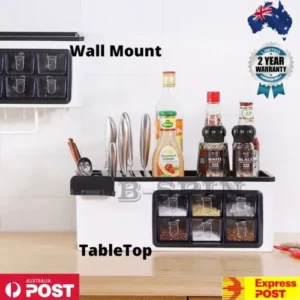 Multifunction Kitchen Utensils Condiment Storage Rack Seasoning Storage Box Case