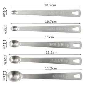 Measuring Spoons Set 5 PCS Stainless Steel Baking Tool Seasoning Kitchen Utensil