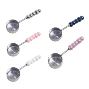 Ceramic Pearls Grip Spoon for Baking Coffee and Seasoning Tasks Kitchen Utensils