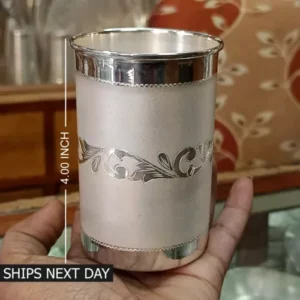999 Pure Silver Handmade Water Glass Cup Drinking Utensils Luxury Tableware Gift