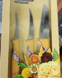 3 THAI CARVING KNIFE KOM KOM TOOLS VEGETABLE FRUIT KITCHENWARE ARTIFICIAL DECOR
