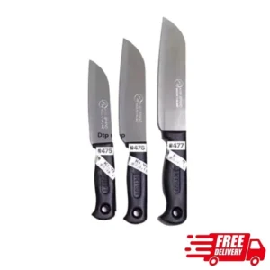 KIWI Thai Fruit Knives Plastic Safe Handle Slit Kitchen Stainless Knife