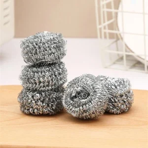 6Pcs Stainless Steel Scrubbing Ball, Cleaners for Pots Pans Dishes Kitchen Tools
